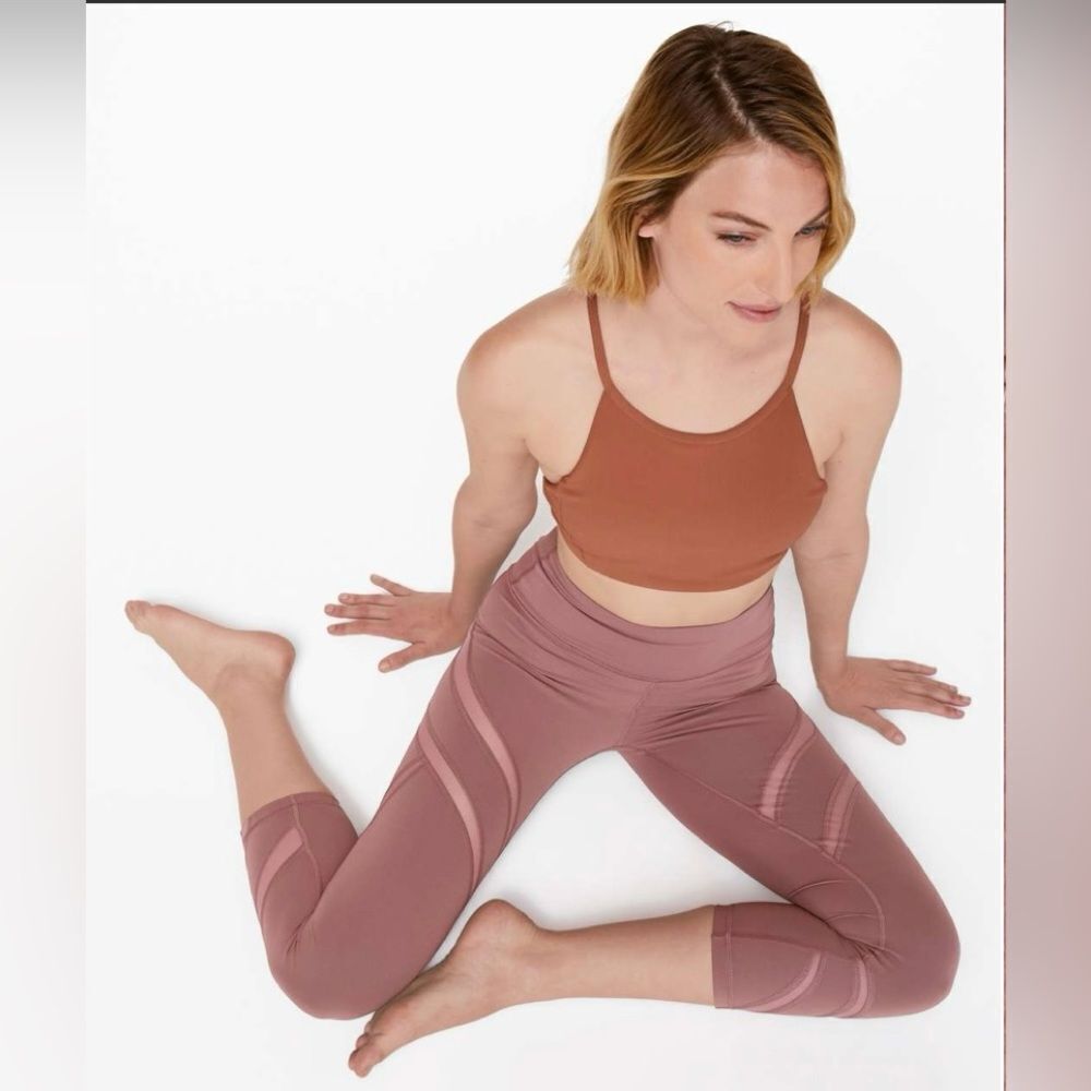 Lululemon Wunder Under High-Rise Crop 21" *Mesh LEGGINGS SIZE 8